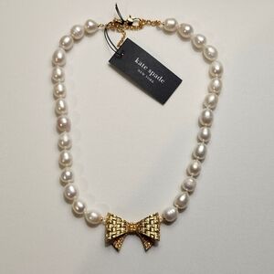 NWT Kate Spade Gold-Tone Wrapped In A Bow Necklace